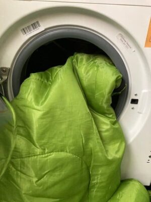 cleaning your sleeping bag in a washing machine